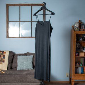 Maxi-length Spaghetti Strap Slip Dress